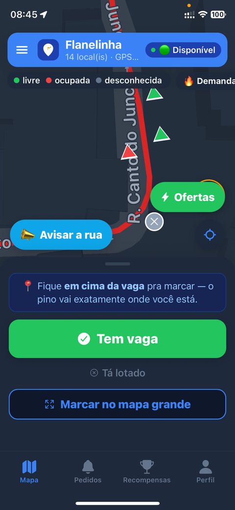 Flanelinha: marque a vaga no mapa
